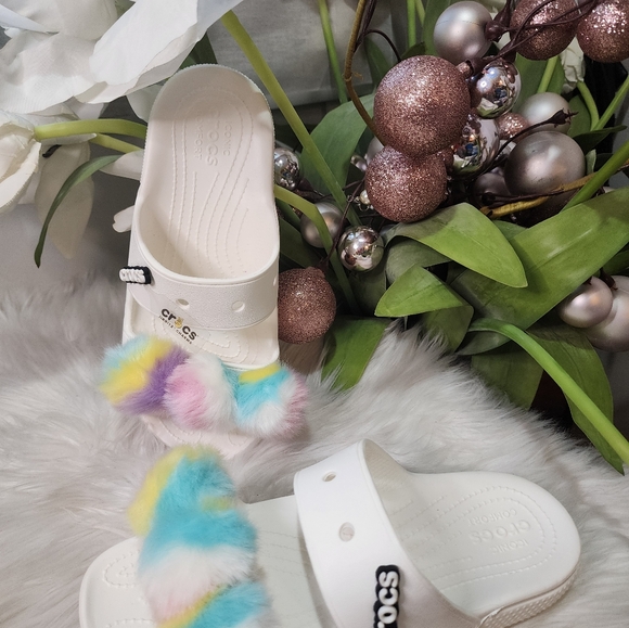 Crocs Sandals Classic Fur Sure women9 new - Picture 2 of 5